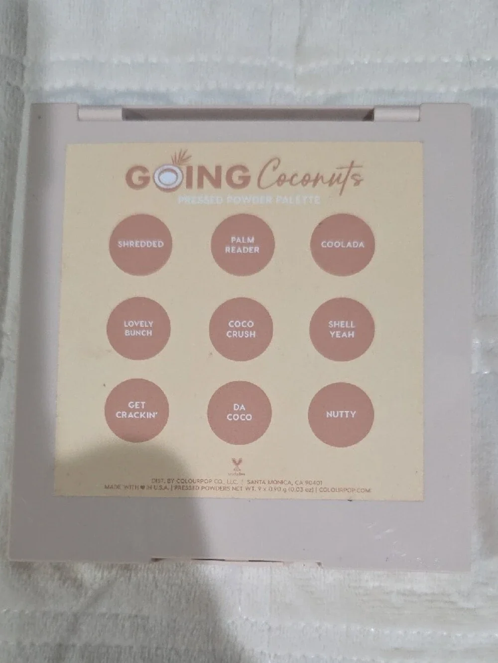 ColourPop Going Coconuts Neutral & Shimmer Eyeshadow Palette